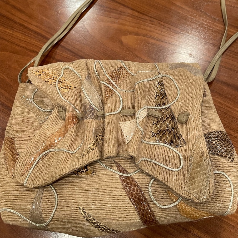 Vintage Brown patterned purse